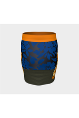 Feline in the Flowers Fitted Skirt - Objet D'Art