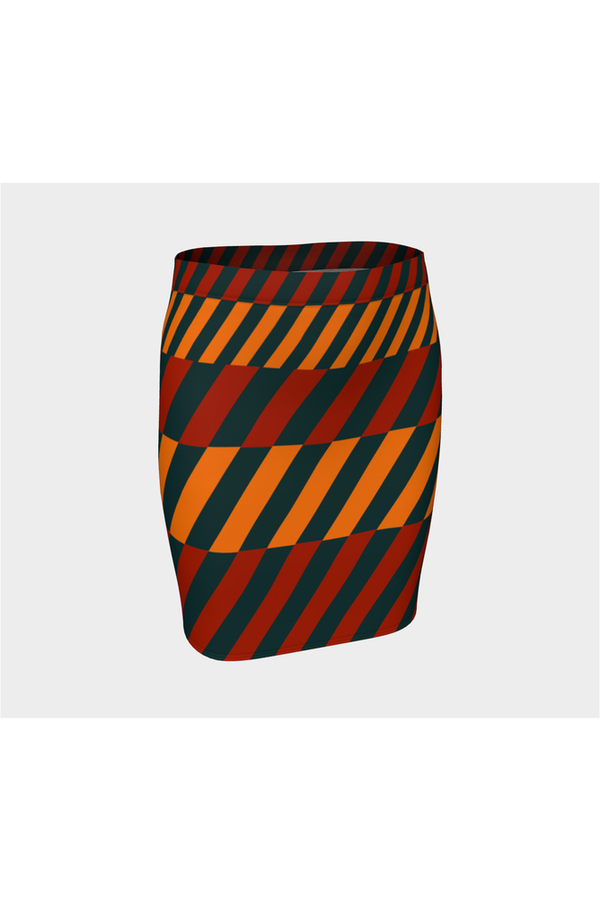 Biased Stripe Fitted Skirt - Objet D'Art