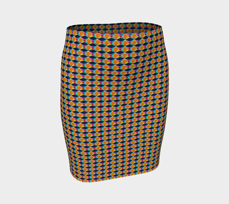 Geo Storm Fitted Skirt - Objet D'Art