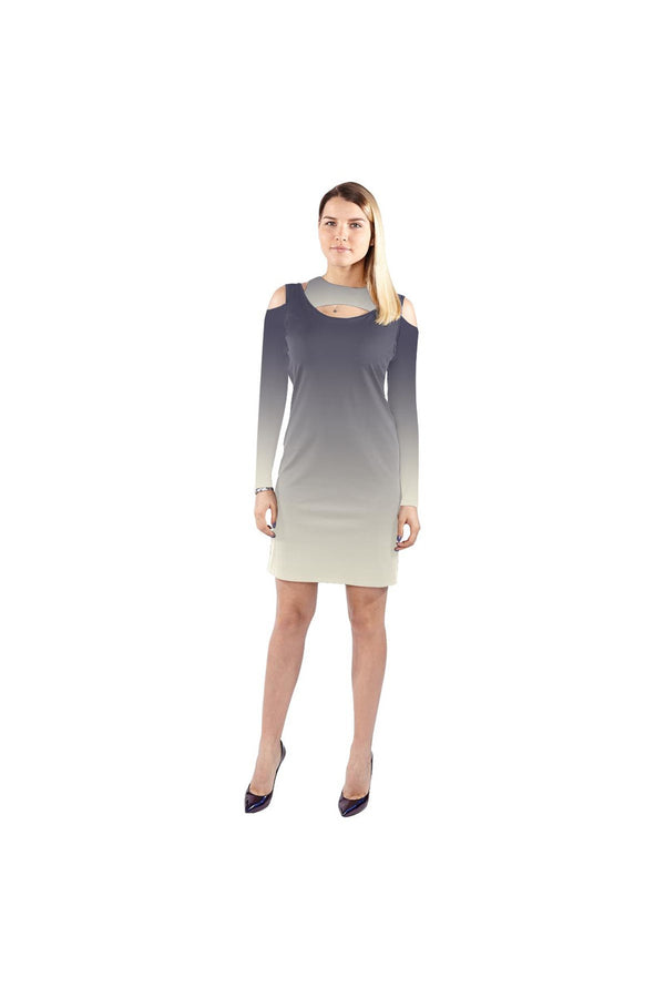 Twilight Cold Shoulder Long Sleeve Dress (Model D37) - Objet D'Art