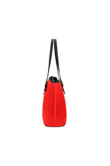 red bag Leather Tote Bag/Small (Model 1651) - Objet D'Art