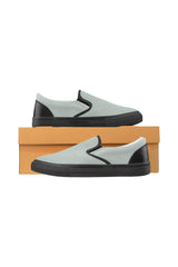 Arctic Ice Men's Slip-on Canvas Shoes (Model 019) - Objet D'Art
