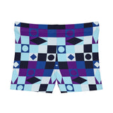 M Kemp Brand Print Women's Shorts - Objet D'Art