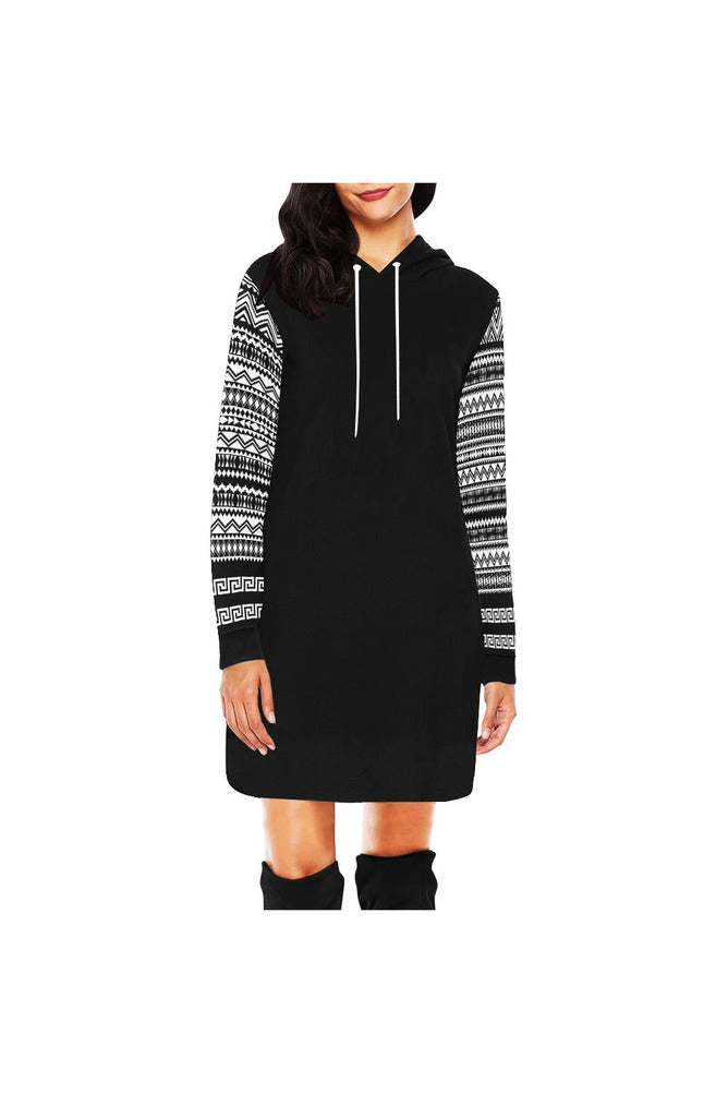 Aztec Accented Hoodie Mini Dress - Objet D'Art