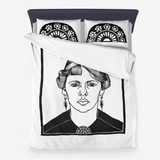 Portrait of an Unknown Woman Microfiber Duvet Cover - Objet D'Art