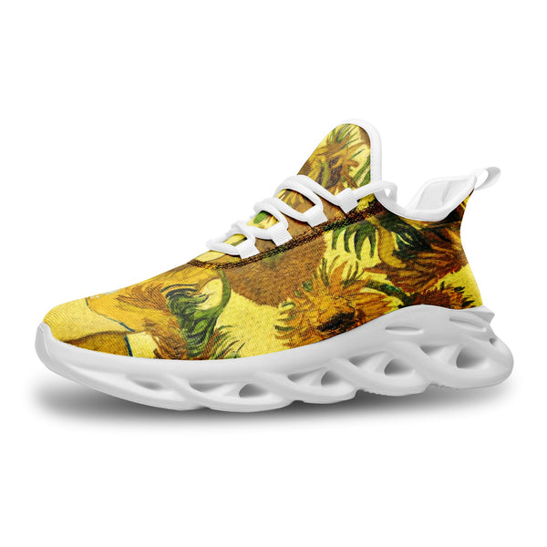 Van Gogh Sunflowers Unisex Bounce Mesh Knit Sneakers - Objet D'Art