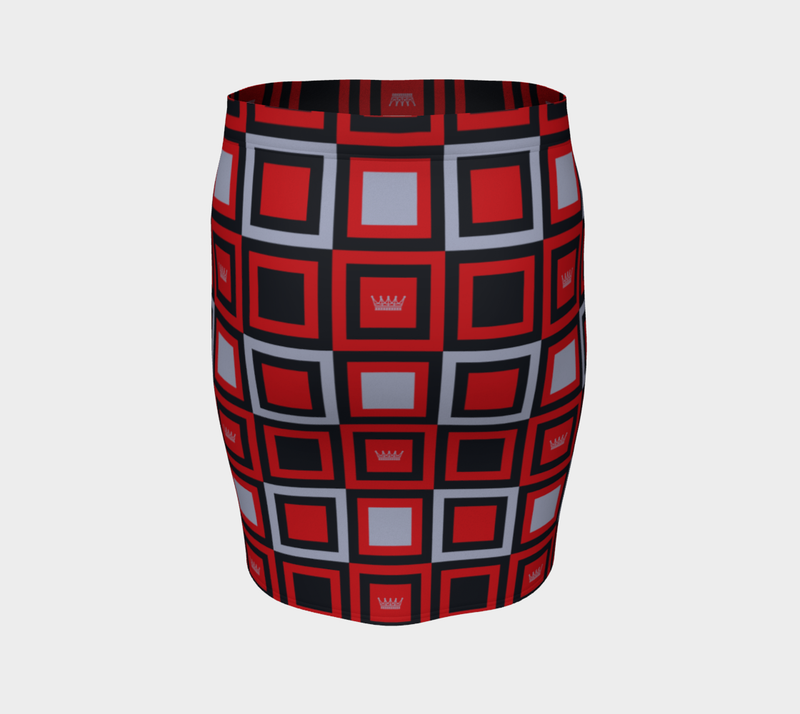 Chess Queen Fitted Skirt - Objet D'Art