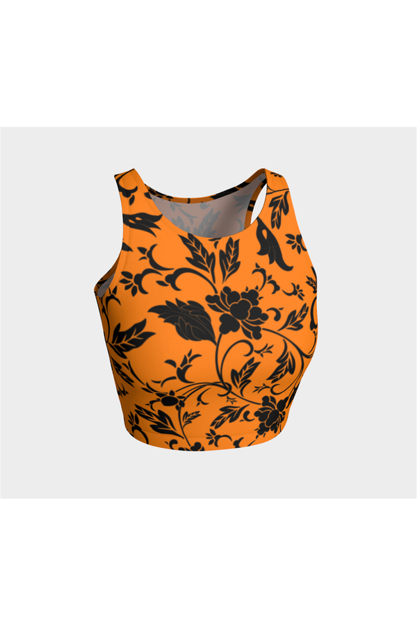 Turmeric Floral Silhouette Athletic Top - Objet D'Art