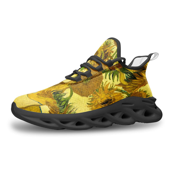 Van Gogh Sunflowers Unisex Bounce Mesh Knit Sneakers - Objet D'Art