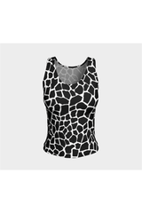 Giraffe Print Fitted Tank Top - Objet D'Art