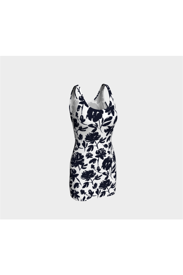 Floral Silhouette Bodycon Dress - Objet D'Art