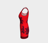 Red Rose Bodycon Dress - Objet D'Art
