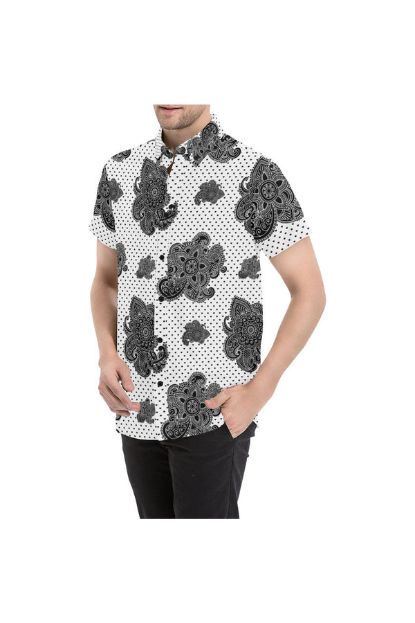 Floral Paisley Men's All Over Print Short Sleeve Shirt - Objet D'Art Online Retail Store