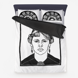 Portrait of an Unknown Woman Microfiber Duvet Cover - Objet D'Art