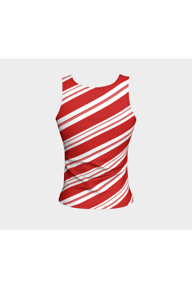 Candy Cane Fitted Tank Top - Objet D'Art