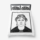 Portrait of an Unknown Woman Microfiber Duvet Cover - Objet D'Art