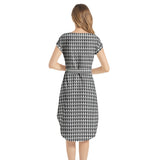 Notched Neck Belted Dress - Objet D'Art