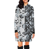 selenium gray print 1 All Over Print Hoodie Mini Dress (Model H27) - Objet D'Art
