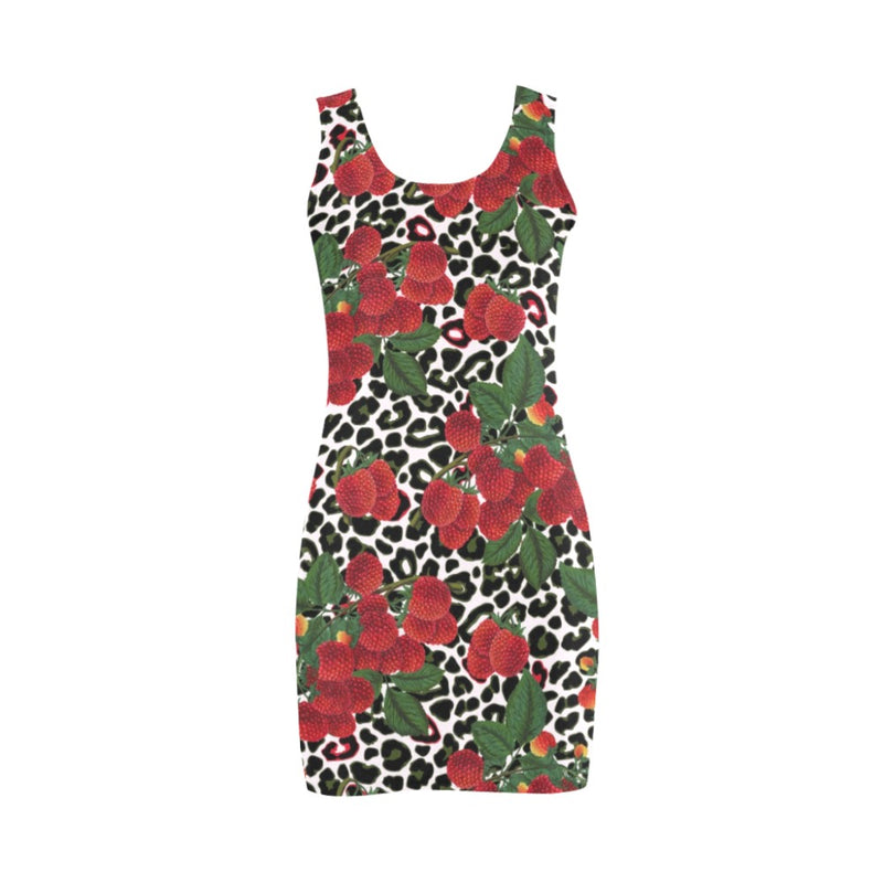 rasp leopard print 3 Medea Vest Dress (Model D06) - Objet D'Art