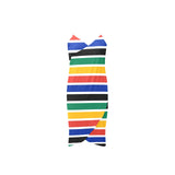 south africa colors print Spaghetti Strap Backless Beach Cover Up Dress (Model D65) - Objet D'Art