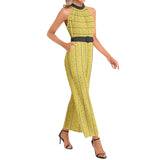 Halter Neck Buckle Belted Jumpsuit - Objet D'Art