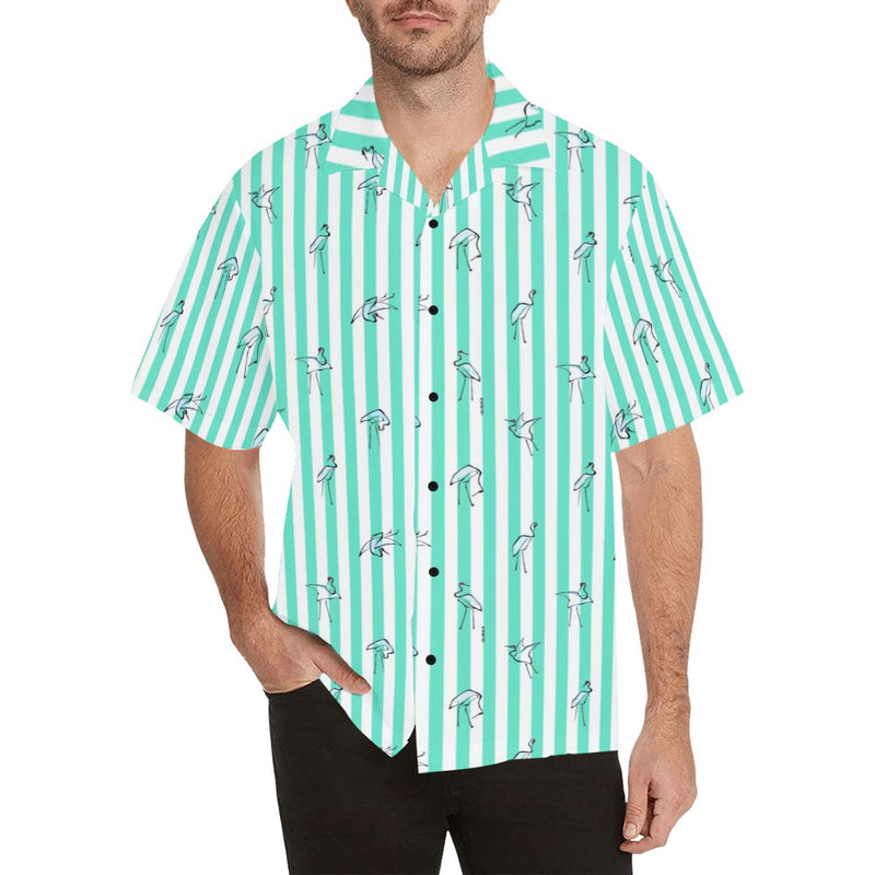 crane 2 hokusai print Hawaiian Shirt (Model T58) - Objet D'Art