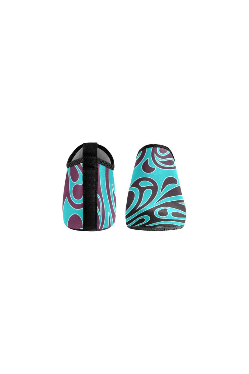 scroll wave 3 Women's Slip-On Water Shoes (Model 056) - Objet D'Art