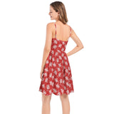 White Floral Silhouettes on White Spaghetti Strap Sleeveless Summer Beach Dress - Objet D'Art