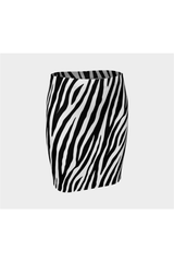 Zebra Print Fitted Skirt - Objet D'Art