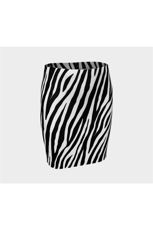 Zebra Print Fitted Skirt - Objet D'Art