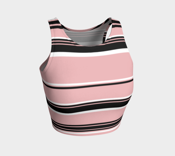 Pink Striped Crop Top - Objet D'Art