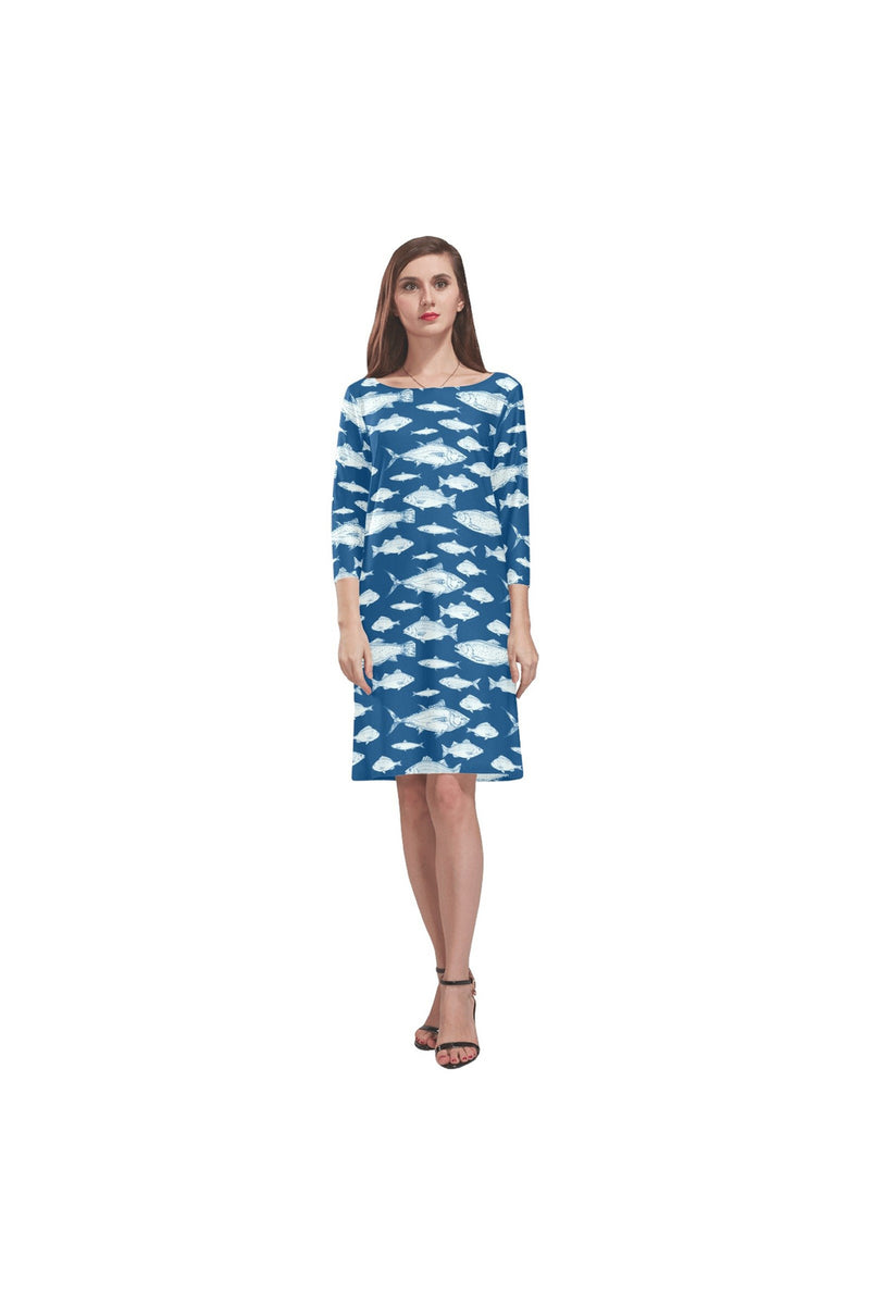 Keep Swimming Rhea Loose Round Neck Dress - Objet D'Art