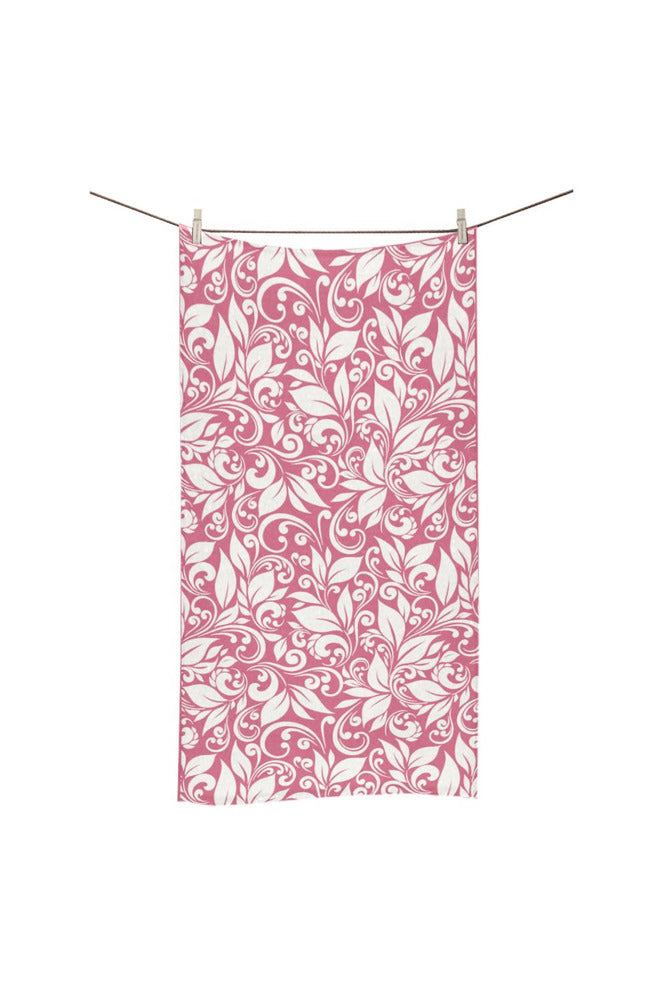 Scroll Hand towels Pink Bath Towel 30"x56" - Objet D'Art