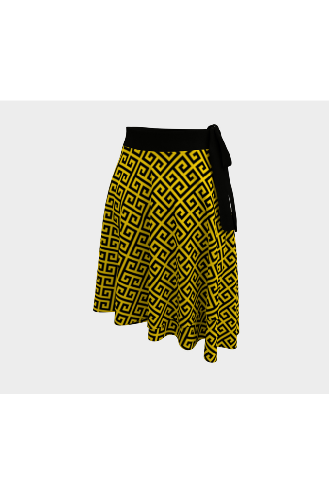 Greek Key Wrap Skirt - Objet D'Art