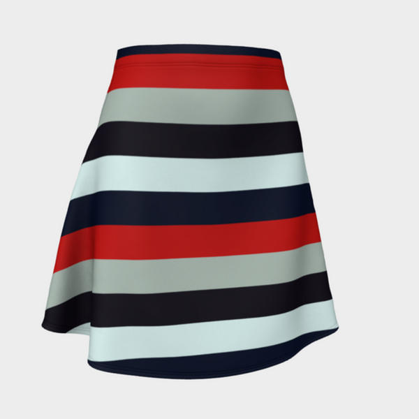 Macro Striped Flare Skirt - Objet D'Art