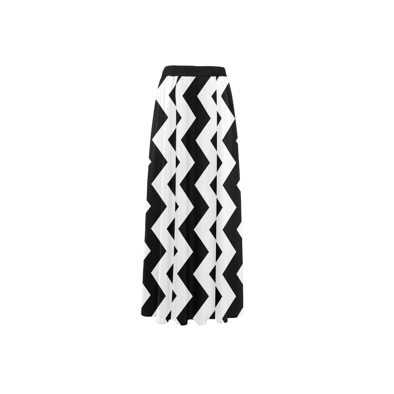 zig zag bw bikini High Slit Long Beach Dress (Model S40) - Objet D'Art