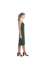 Dark Green Tartan Alcestis Slip Dress (Model D05) - Objet D'Art