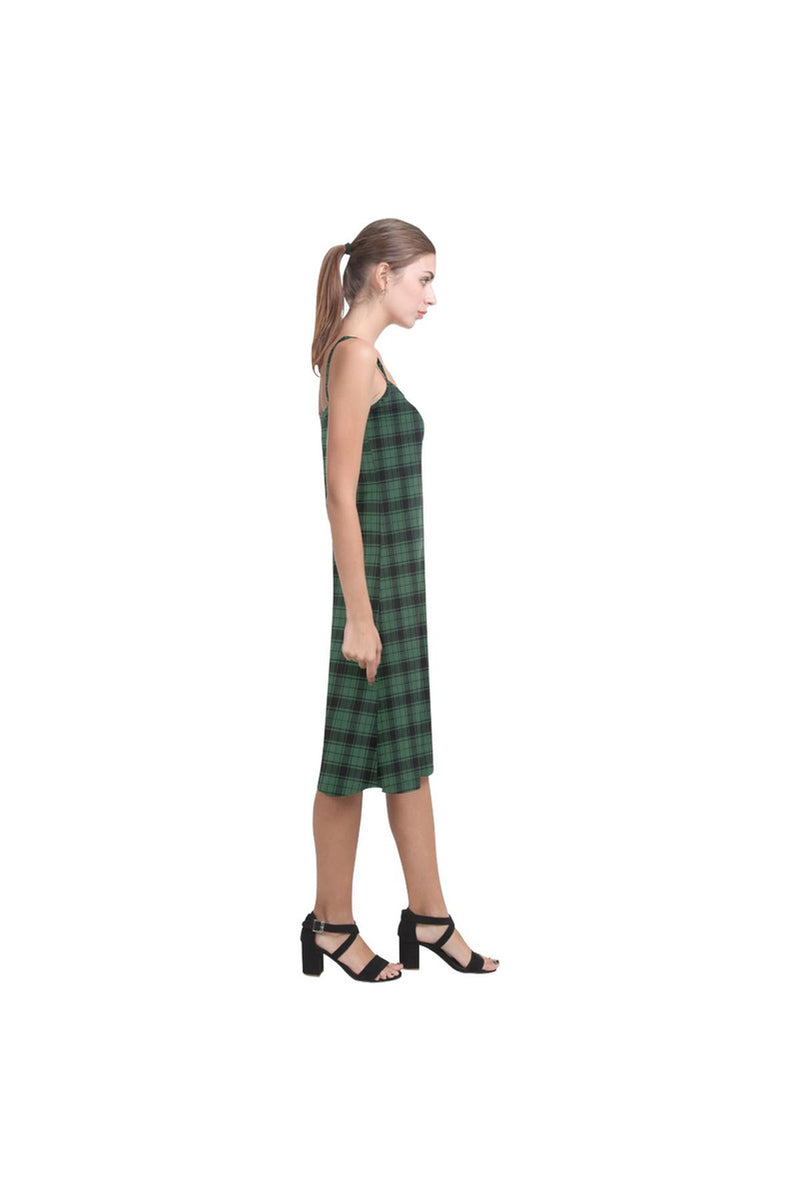 Dark Green Tartan Alcestis Slip Dress (Model D05) - Objet D'Art