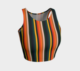 Vintage Striped Athletic Crop Top - Objet D'Art