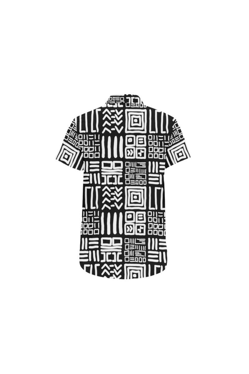 Tribal Large Men's All Over Print Short Sleeve Shirt/Large Size - Objet D'Art