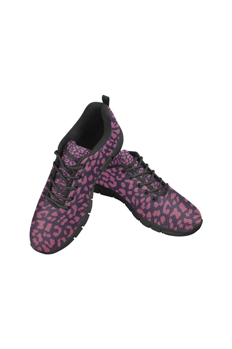 Berry Leopard Print Men's Breathable Running Shoes - Objet D'Art Online Retail Store