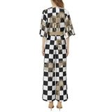 Dolman Sleeve Belted Wide Leg Jumpsuit - Objet D'Art