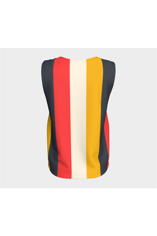 Earth-tone Stripes tank top - Objet D'Art Online Retail Store