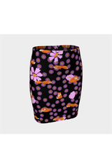 Fox and Flowers Fitted Skirt - Objet D'Art