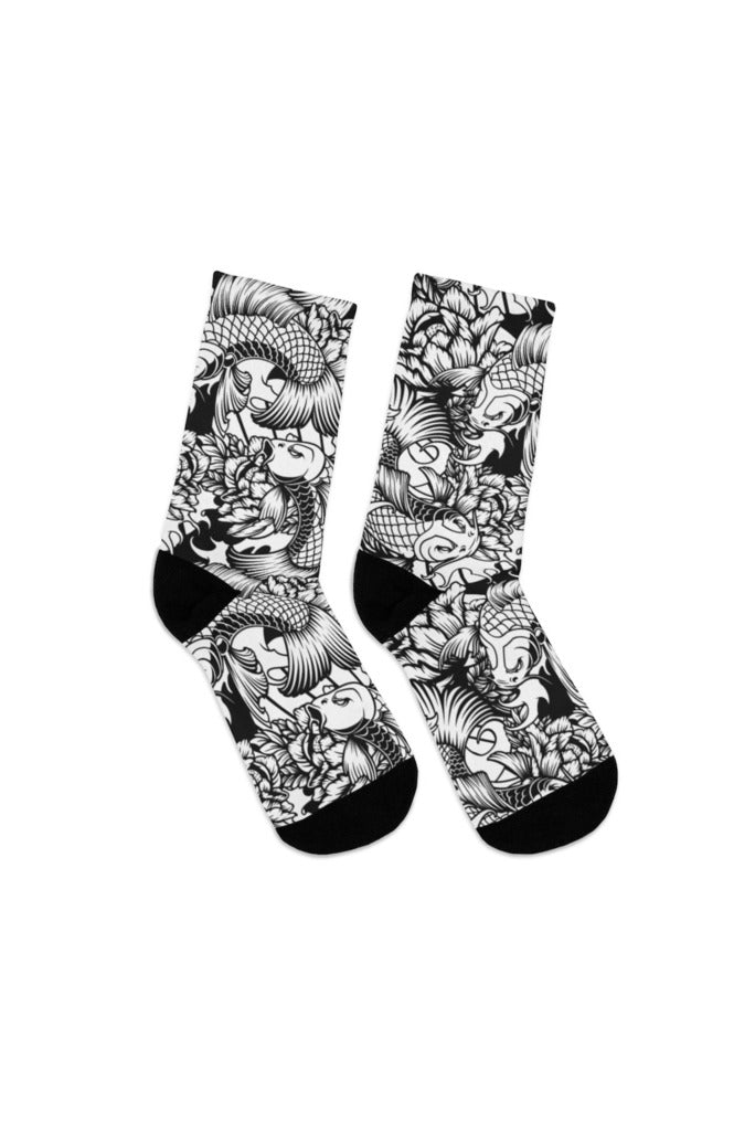 Asian Koi Print Socks - Objet D'Art