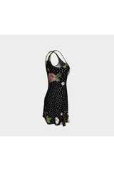 Floral Polka Dot Flare Dress - Objet D'Art