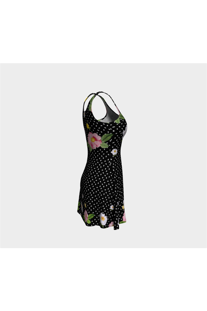 Floral Polka Dot Flare Dress - Objet D'Art