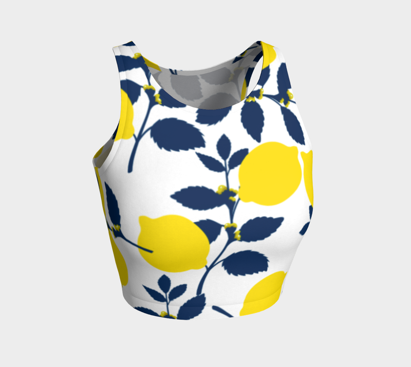 Lemony Fresh Athletic Crop Top - Objet D'Art