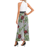 Halter Neck Buckle Belted Jumpsuit - Objet D'Art