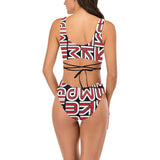 red white black kemp logo Cross String Bikini Set (Model S29) - Objet D'Art